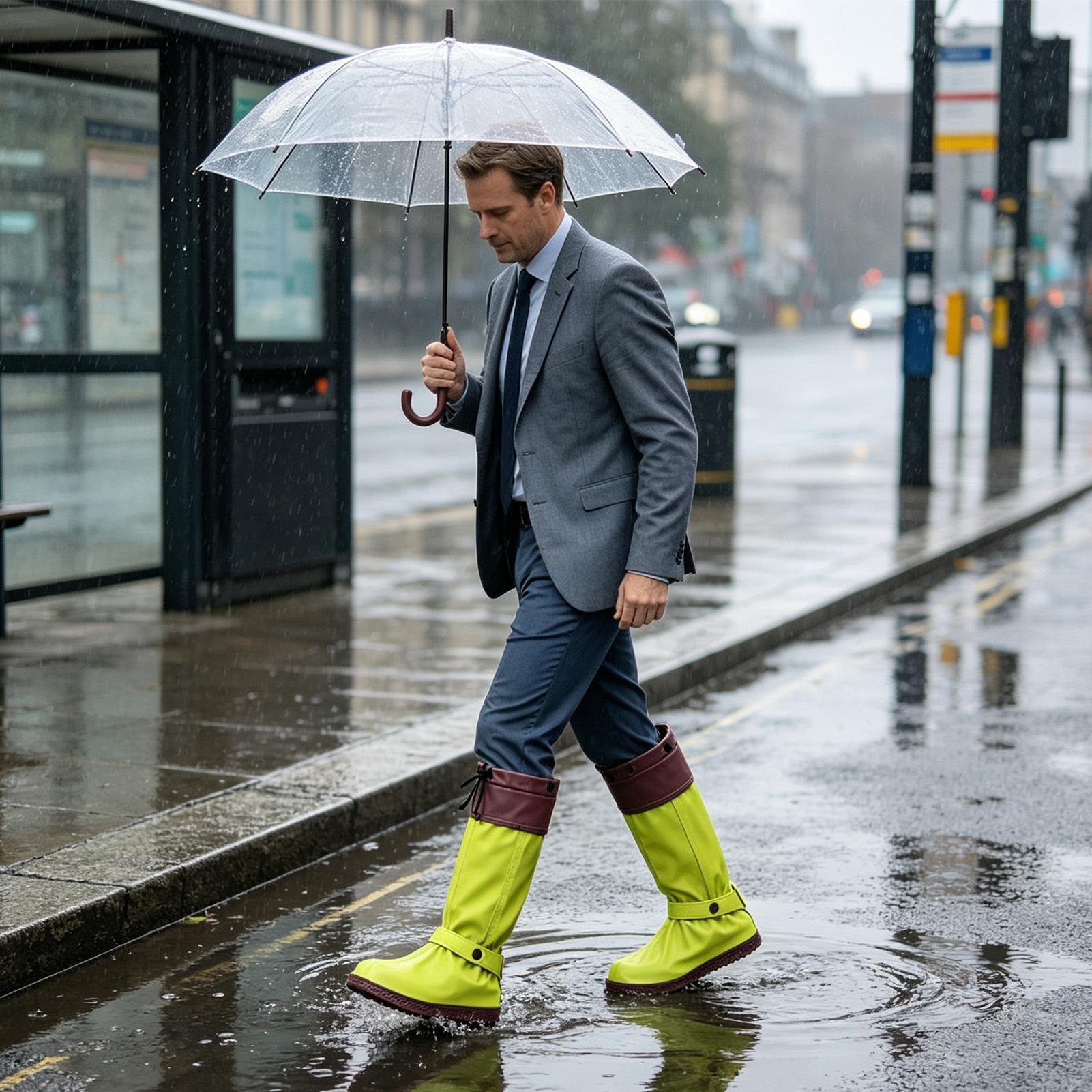 Rain Boot Covers Zipper Reusab - огляд і ціна Cycling Commute In Rain